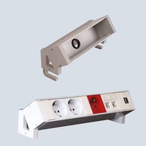 Caseta de aluminiu aplicata cu prindere tip menghina, capacitate 12 module, culoare Aluminiu - NEECHIPATA