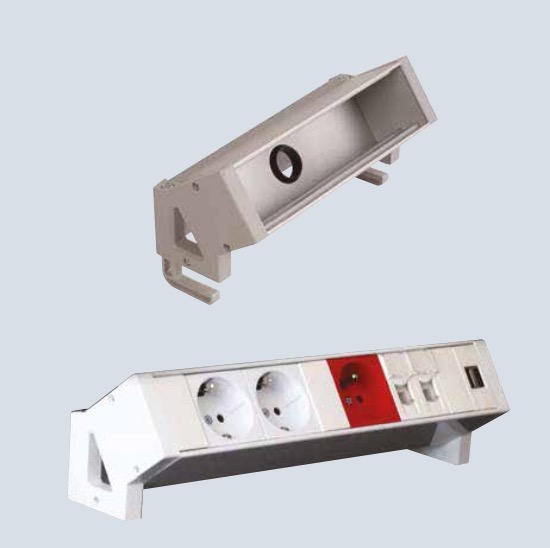 Caseta de aluminiu aplicata cu prindere tip menghina, capacitate 12 module, culoare Aluminiu - NEECHIPATA