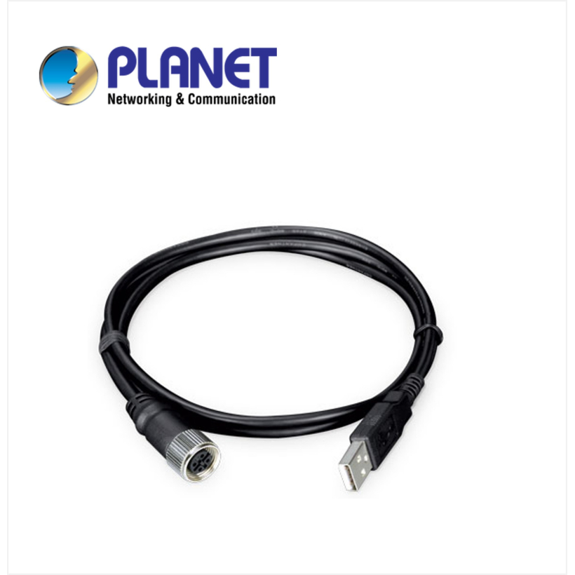 M12 A-Coded 5 Pin Male to USB Type-A Cable, 1 meters, for ITS-5216 series Ethernet switch