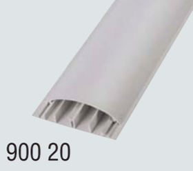 CANAL DE CABLU 90x20 din PVC CU CAPAC SEMIROTUND (gri)