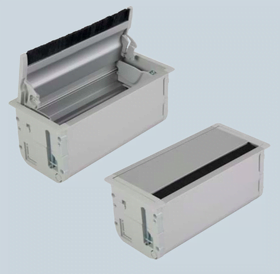 Caseta de aluminiu incastrabila, capacitate 12 module, culoare Neagra - NEECHIPATA