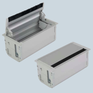Caseta de aluminiu incastrabila, capacitate 12 module, culoare Alba - NEECHIPATA