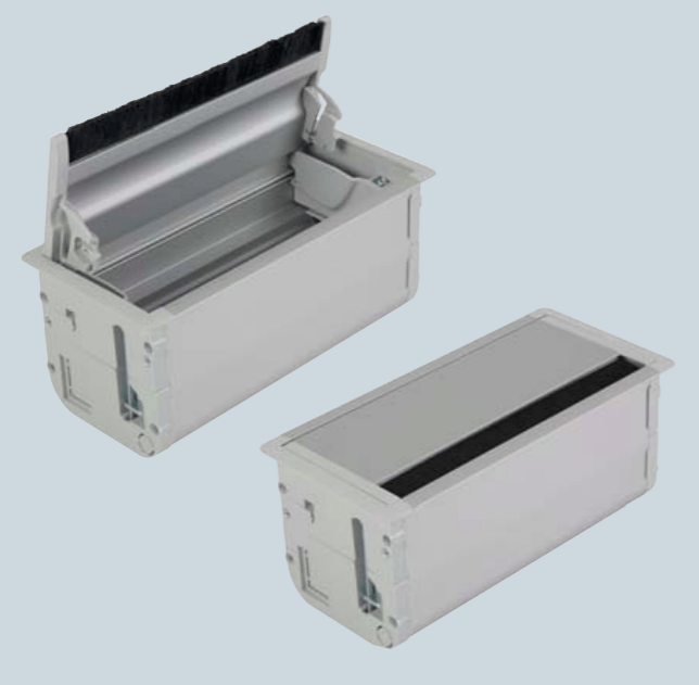 Caseta de aluminiu incastrabila, capacitate 12 module, culoare Alba - NEECHIPATA
