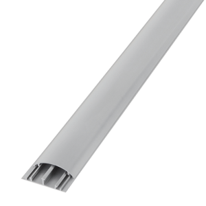 CANAL DE CABLU 50x12 din PVC CU CAPAC SEMIROTUND (gri)