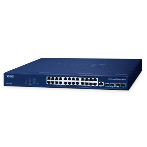 Layer 3 24-Port 10/100/1000T + 4-Port 10G SFP+ Managed Ethernet Switch GS-6311-24T4X