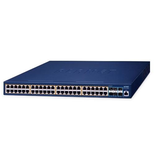 Layer 3 48-Port 10/100/1000T 802.3at PoE + 6-Port 10G SFP+ Managed Ethernet Switch GS-6311-48P6X