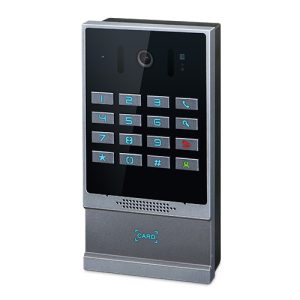 1080p SIP Multi-unit Vandalproof Door Phone with RFID and PoE: IETF SIP, 2 SIP Lines, 802.3at PoE, H.264, 1080p@30fps, HD Voice, OpenVPN, STUN, TR069,  VLAN, ONVIF, AEC, RFID, IR-3~5meter, Door locks switch relay, IP66, IK10, Tamperproof protection, -40~70 C.