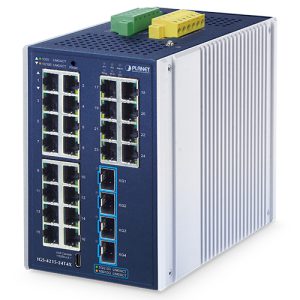 IP30 Industrial L2+ 24-Port 10/100/1000T + 4-Port 10G SFP+ Managed Switch IGS-4215-24T4X