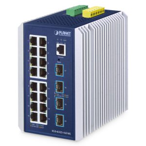 IP30 Industrial L3 16-Port 10/100/1000T + 4-Port 10G SFP+ Managed Ethernet Switch IGS-6325-16T4X