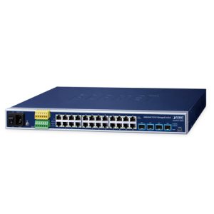 IP30 19" Rack Mountable Industrial L2/L4 24-Port 10/100/1000T + 4-Port 10G SFP+ Managed Switch IGS-R4215-24T4X
