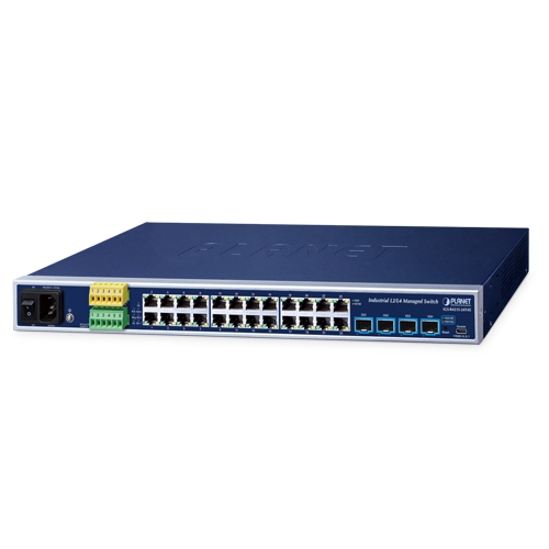 IP30 19" Rack Mountable Industrial L2/L4 24-Port 10/100/1000T + 4-Port 10G SFP+ Managed Switch IGS-R4215-24T4X