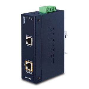 IP30, Industrial 802.3at (30W) High Power PoE  Injector  (-40 to 75 C, 12V~48V DC power boost)