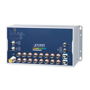 Industrial L3 16-Port 10/100/1000T 802.3at PoE M12 + 2-Port 10GBASE-T M12 Bypass + 2-Port 10G Q-ODC Managed Ethernet Switch with Wide Voltage Input (-40~70 degrees C, 10km 10GBASE-LR single mode, dual redundant power input on 24~110VDC, DIDO, intelligent PoE, ERPS Ring, 1588 PTP TC, Modbus TCP, ONVIF, Cybersecurity features, Hardware Layer 3 RIPv1/v2, OSPFv2/v3 routing, CloudViewerPro app, NMSViewerPro app and NMS MQTT)