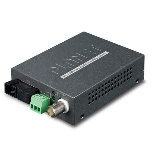 Planet 1-Channel 4-in-1 Video over Gigabit Fiber Bundle Kit (VF-106G-T + VF-106G-R)