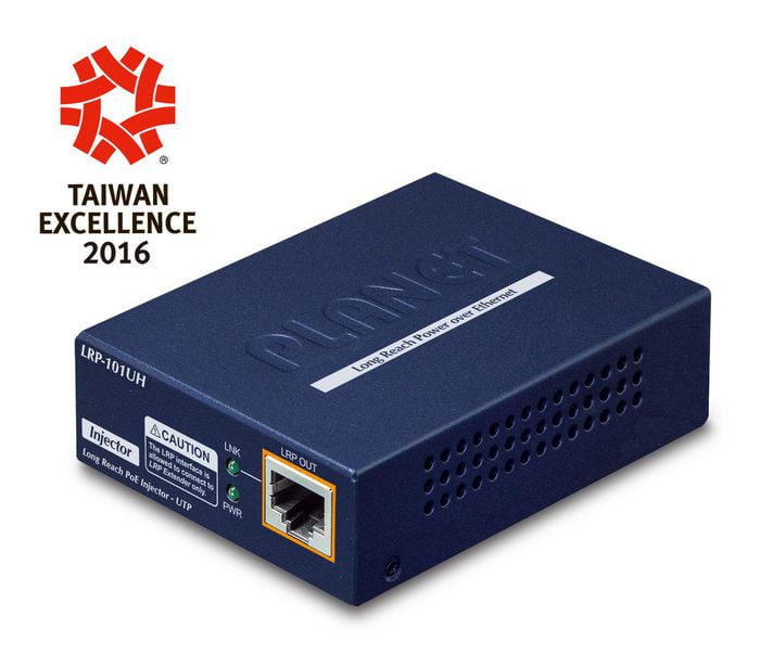 Planet 1-Port 10/100TX PoE PD + 1-Port UTP Long Reach PoE Injector