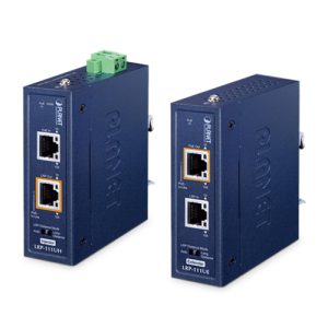 IP30 Industrial 1-Port 10/100TX 802.3bt PoE + 1-Port UTP Long Reach PoE Kit (LRP-111UH + LRP-111UE) LRP-111U-KIT