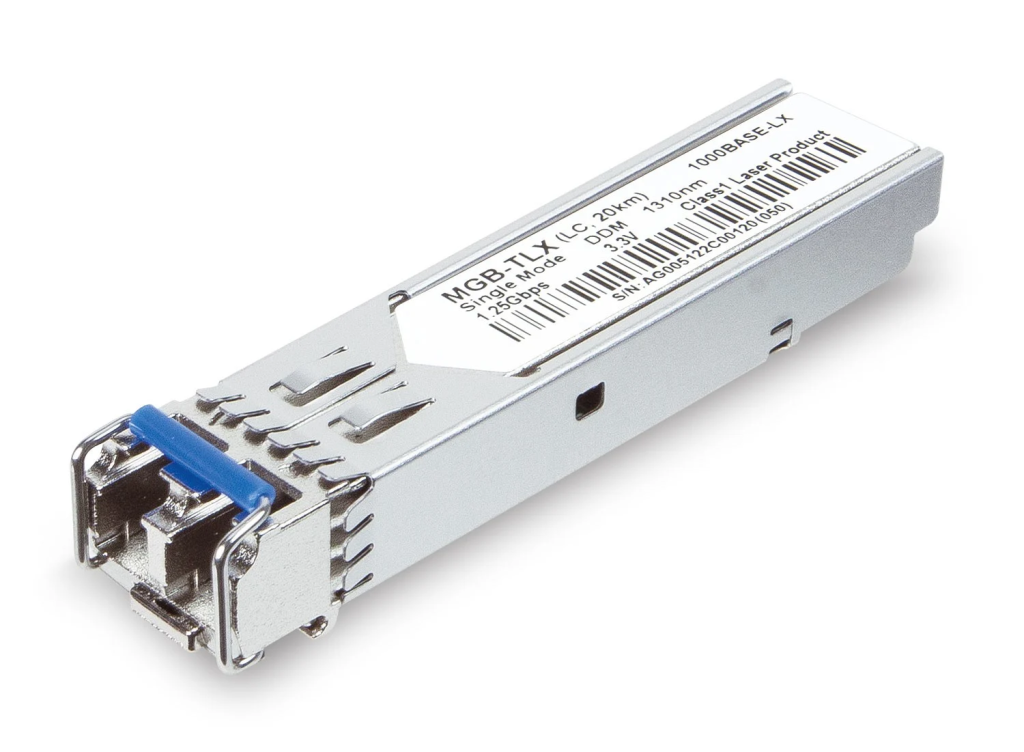 SFP-Port 1000BASE-LX Transceiver (Single mode / 1310nm / DDM) - 20km, (-40~85°C), 10pcs in one package MGB-TLX-10PCS