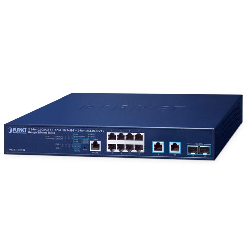 Layer 3 8-Port 2.5GBASE-T + 2-Port 10GBASE-T + 2-Port 10GBASE-X SFP+ Managed Ethernet Switch MGS-6311-10T2X