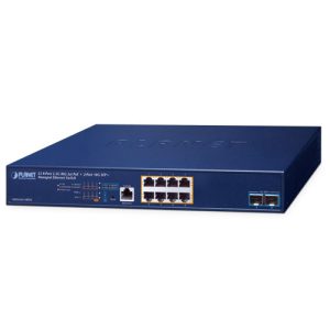 Layer 3, 8-Port 2.5GBASE-T 802.3at PoE + 2-Port 10GBASE-X SFP+ Managed Ethernet Switch MGS-6311-8P2X