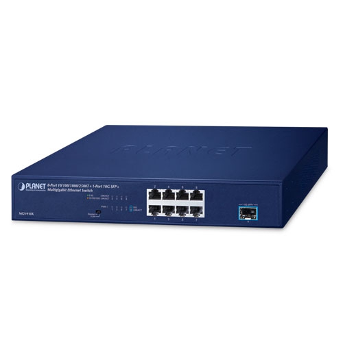 8-Port 10/100/1000/2500T + 1-Port 10G SFP+ Multigigabit Ethernet Switch MGS-910X