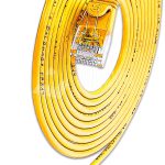 SLIM CAT6 Patchcords ROUND design - UTP unshielded - yellow