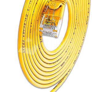 SLIM CAT6 Patchcords ROUND design - UTP unshielded - yellow