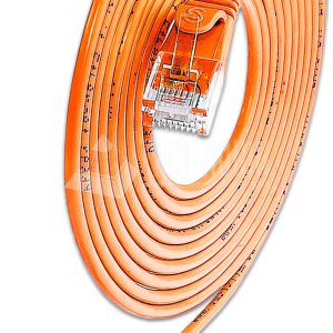 SLIM CAT6 Patchcords ROUND design - UTP unshielded - orange