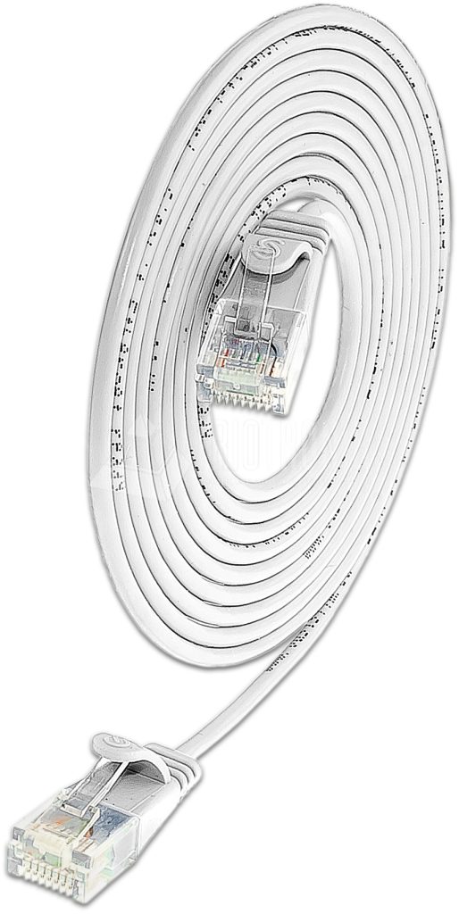 SLIM CAT6 Patchcords ROUND design - UTP unshielded - white