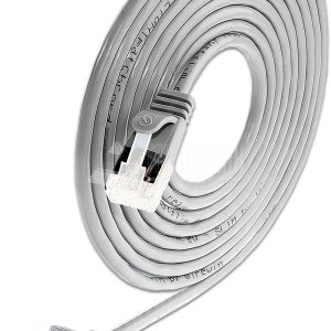 SLIM CAT6A Patchcords ROUND design - U/FTP shielded - grey