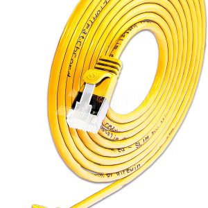 SLIM CAT6A Patchcords ROUND design - U/FTP shielded - yellow