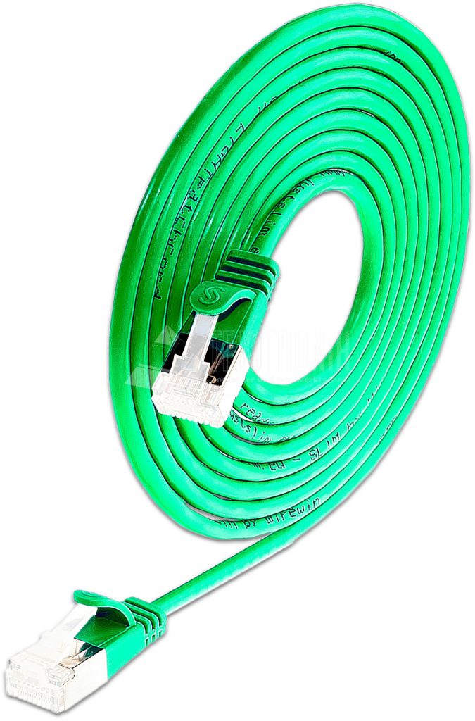 SLIM CAT6A Patchcords ROUND design - U/FTP shielded - green