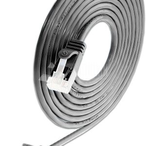 SLIM CAT6A Patchcords ROUND design - U/FTP shielded - black