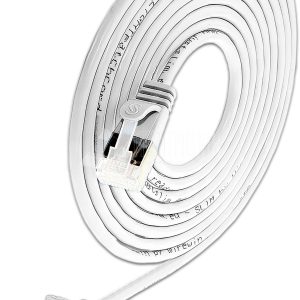 SLIM CAT6A Patchcords ROUND design - U/FTP shielded - white