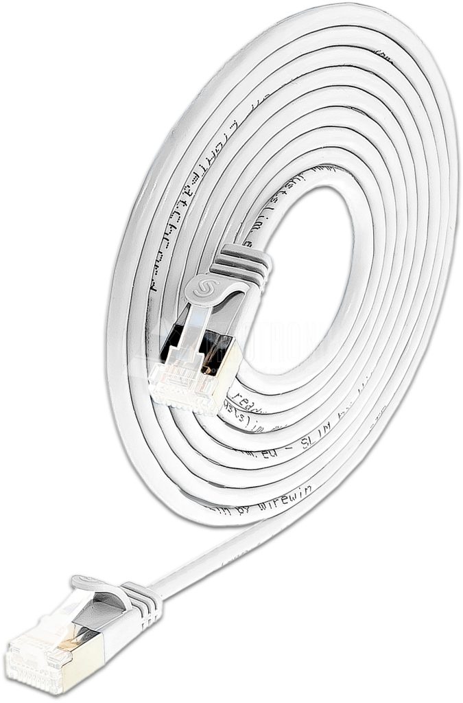 SLIM CAT6A Patchcords ROUND design - U/FTP shielded - white