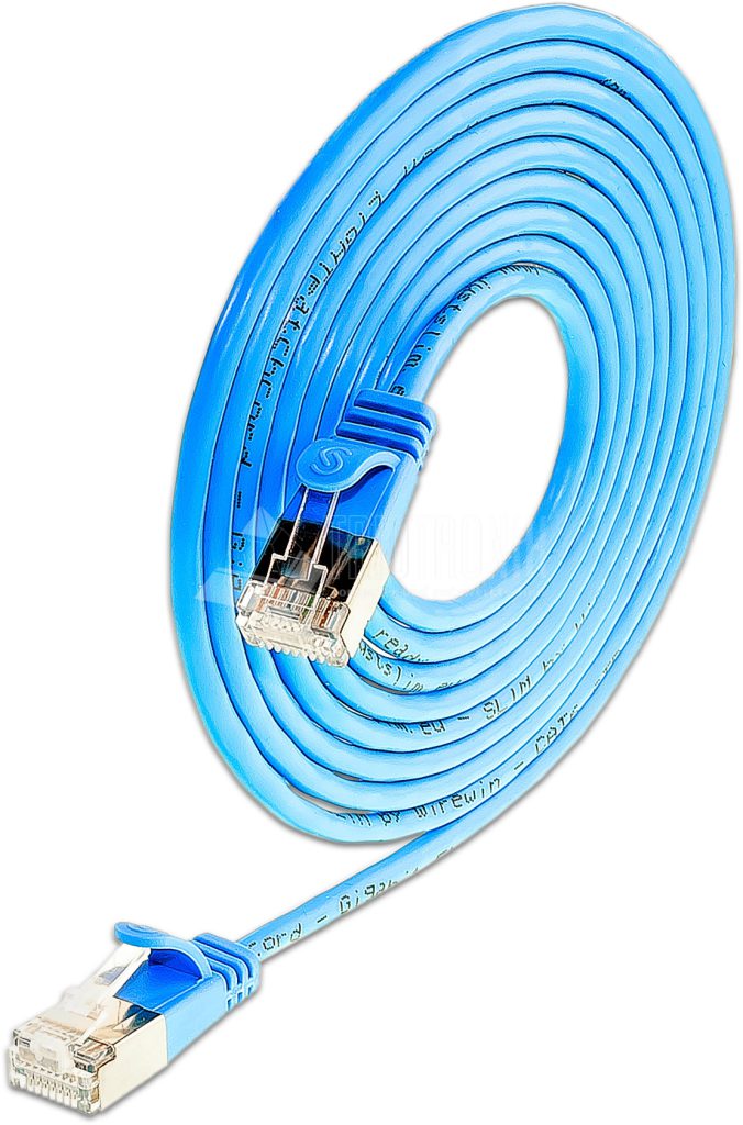 SLIM CAT6 Patchcords ROUND design - U/FTP shielded - blue