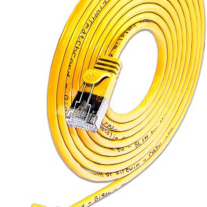 SLIM CAT6 Patchcords ROUND design - U/FTP shielded - yellow