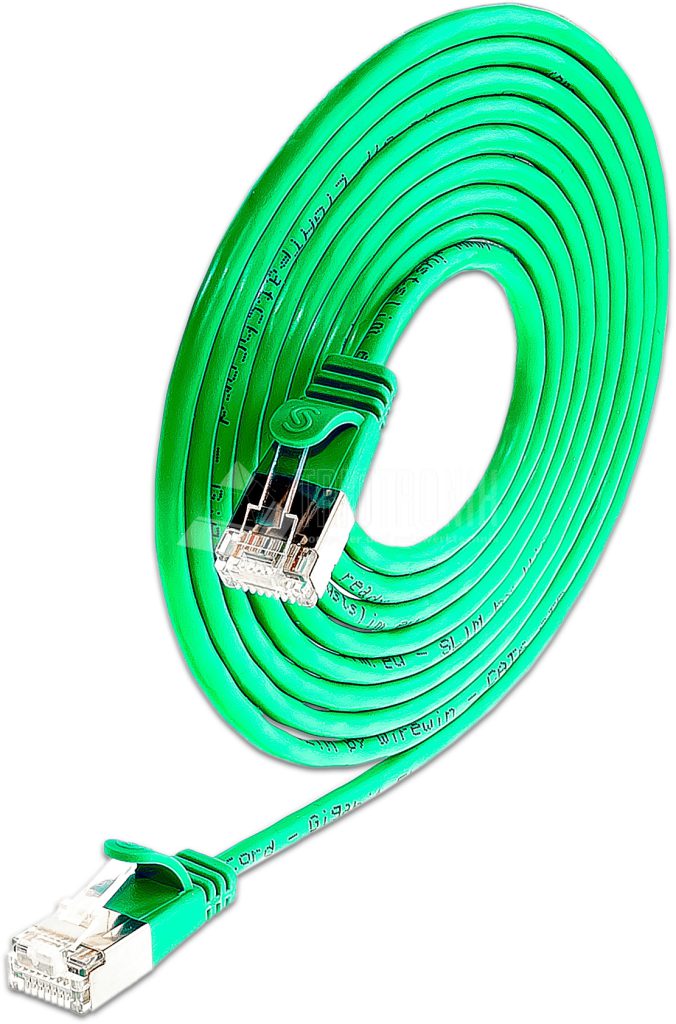 SLIM CAT6 Patchcords ROUND design - U/FTP shielded - green