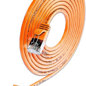 SLIM CAT6 Patchcords ROUND design - U/FTP shielded - orange