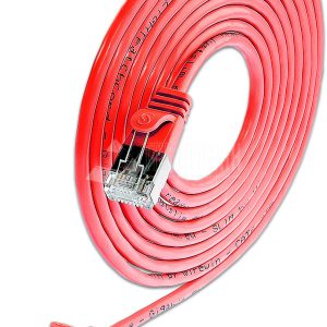 SLIM CAT6 Patchcords ROUND design - U/FTP shielded - red