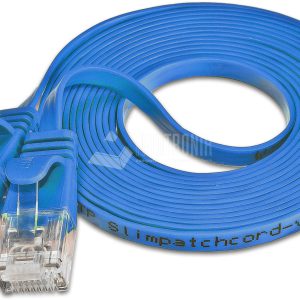 SLIM CAT6 Patchcords FLAT design - UTP unshielded - blue