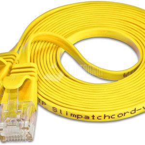 SLIM CAT6 Patchcords FLAT design - UTP unshielded - yellow