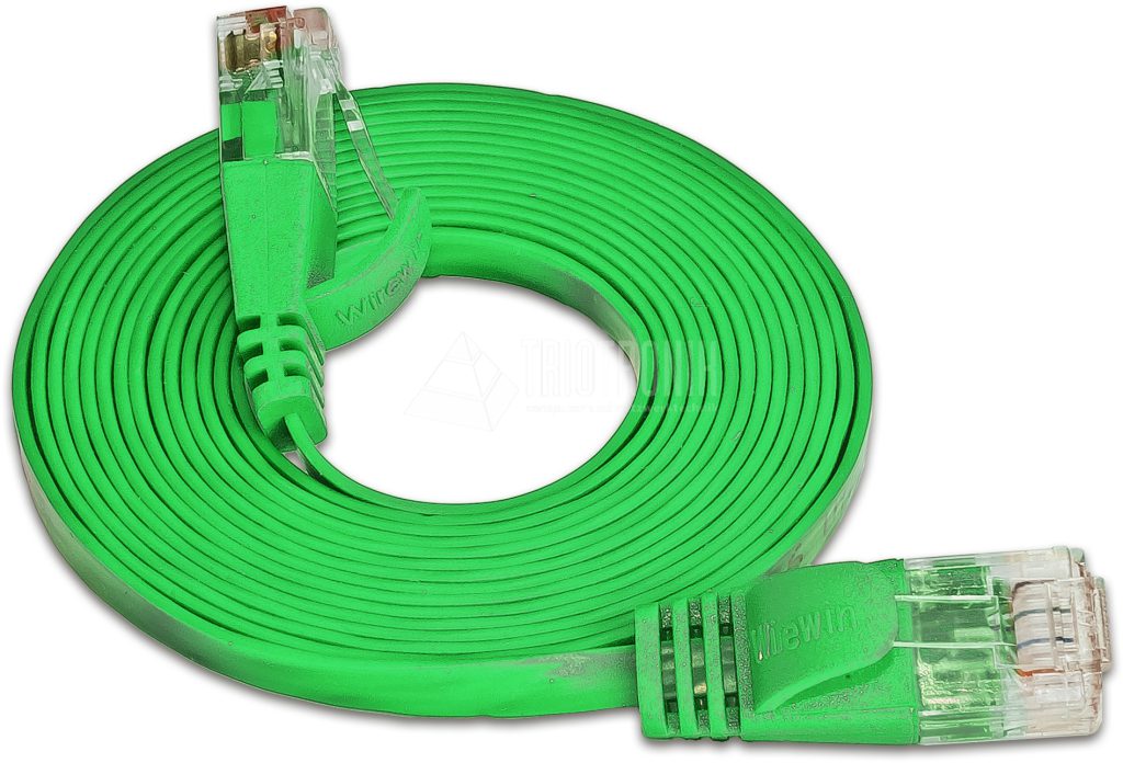 SLIM CAT6 Patchcords FLAT design - UTP unshielded - green