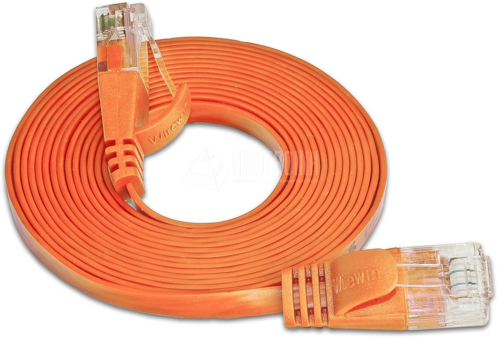 SLIM CAT6 Patchcords FLAT design - UTP unshielded - orange