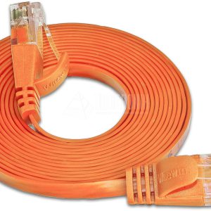 SLIM CAT6 Patchcords FLAT design - UTP unshielded - orange