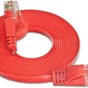 SLIM CAT6 Patchcords FLAT design - UTP unshielded - red