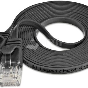 SLIM CAT6 Patchcords FLAT design - UTP unshielded - black