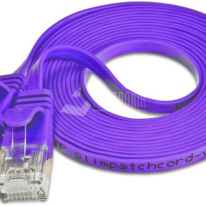 SLIM CAT6 Patchcords FLAT design - UTP unshielded - violet