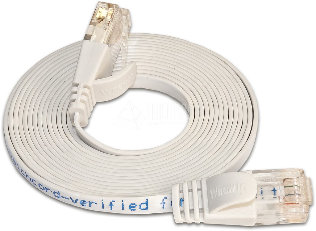 SLIM CAT6 Patchcords FLAT design - UTP unshielded - white
