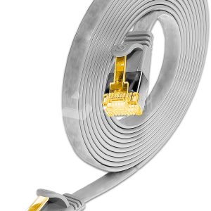SLIM CAT6A Patchcords FLAT design - U/FTP shielded - grey