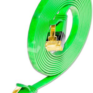 SLIM CAT6A Patchcords FLAT design - U/FTP shielded - green